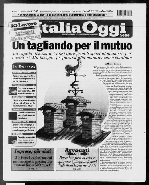 Italia oggi : quotidiano di economia finanza e politica